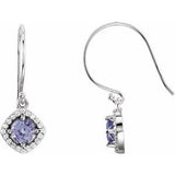 14K White Tanzanite & 1/5 CTW Diamond Earrings - Siddiqui Jewelers