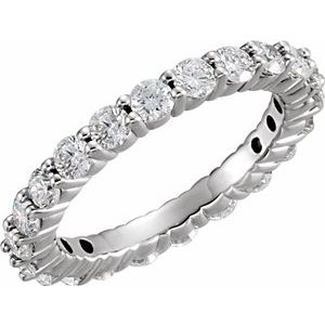 14K White 1 3/4 CTW Diamond Eternity Band Size 6.5 - Siddiqui Jewelers