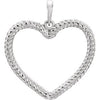 Sterling Silver Rope Heart Pendant - Siddiqui Jewelers