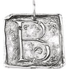 Sterling Silver Initial "B" Vintage-Inspired Pendant - Siddiqui Jewelers