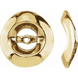 14K Yellow 3.7mm ID Earring Jackets - Siddiqui Jewelers