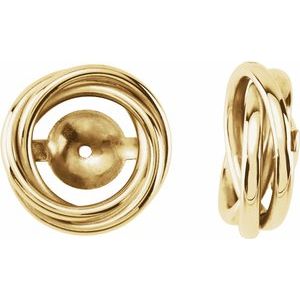 14K Yellow 6.7 mm ID Earring Jackets - Siddiqui Jewelers