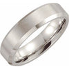 Cobalt 6 mm Beveled-Edge Band with Satin Finish Size 7.5 - Siddiqui Jewelers