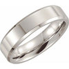 Cobalt 6 mm Beveled-Edge Band Size 9 - Siddiqui Jewelers