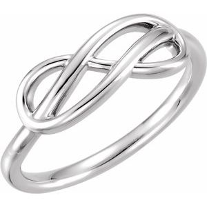 14K White Double Infinity-Inspired Ring - Siddiqui Jewelers