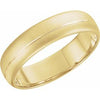 14K Yellow 6 mm Grooved Band with Beadblast Finish  Size 10.5 - Siddiqui Jewelers