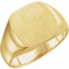 14K Yellow 14x14 mm Square Signet Ring - Siddiqui Jewelers