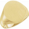 14K Yellow 18x16 mm Oval Signet Ring - Siddiqui Jewelers