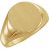 10K Yellow 15 mm Round Signet Ring - Siddiqui Jewelers