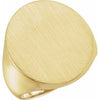 18K Yellow 22x20 mm Oval Signet Ring - Siddiqui Jewelers