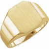 14K Yellow 14x12 mm Octagon Signet Ring - Siddiqui Jewelers