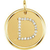 14K Yellow .08 CTW Natural Diamond Posh Mommy¬Æ Initial D Pendant Siddiqui Jewelers