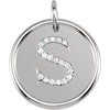 Sterling Silver 1/10 CTW Natural Diamond Posh Mommy¬Æ Initial S Pendant Siddiqui Jewelers