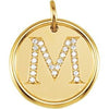 18K Yellow Vermeil 1/8 CTW Natural Diamond Posh Mommy¬Æ Initial M Pendant Siddiqui Jewelers