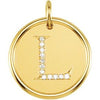 14K Yellow .04 CTW Natural Diamond Posh Mommy¬Æ Initial L Pendant Siddiqui Jewelers