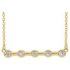 14K Yellow 1/6 CTW Diamond Bezel-Set Bar 16" 
Necklace - Siddiqui Jewelers