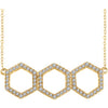 14K Yellow 1/4 CTW Diamond Geometric 16-18" Necklace - Siddiqui Jewelers