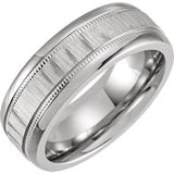 Cobalt 8 mm Coin Edge Band Size 12 - Siddiqui Jewelers