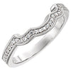 14K White 1/8 CTW Diamond Band for 5.2 mm Round Ring - Siddiqui Jewelers