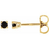 14K Yellow 2.5 mm Natural Black Onyx Stud Earrings Siddiqui Jewelers
