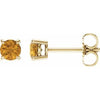 14K Yellow 4 mm Natural Citrine Earrings-Siddiqui Jewelers