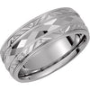 14K White 6 mm Design Band Size 10 - Siddiqui Jewelers