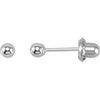 14K White Gold-Plated 14K Yellow Gold Ball Stud Piercing Earrings-Siddiqui Jewelers