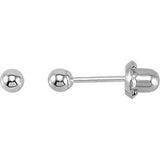14K White Gold-Plated 14K Yellow Gold Ball Stud Piercing Earrings-Siddiqui Jewelers