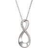 14K White .05 CTW Diamond Infinity-Inspired 18" Necklace - Siddiqui Jewelers