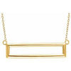 14K Yellow Rectangle 16-18" Necklace - Siddiqui Jewelers