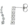 14K White Journey Diamond Earrings - Siddiqui Jewelers