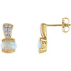 14K Yellow Opal & .07 CTW Diamond Earrings - Siddiqui Jewelers