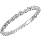 Sterling Silver 2 mm Twisted Rope Band-Siddiqui Jewelers