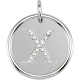 Sterling Silver .07 CTW Natural Diamond Posh Mommy¬Æ Initial X Pendant Siddiqui Jewelers