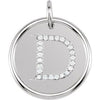 Sterling Silver 1/8 CTW Diamond Initial D Pendant - Siddiqui Jewelers