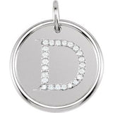 Sterling Silver 1/8 CTW Diamond Initial D 18" Necklace - Siddiqui Jewelers