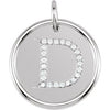 Sterling Silver .08 CTW Natural Diamond Posh Mommy¬Æ Initial D Pendant Siddiqui Jewelers