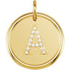 14K Yellow .08 CTW Natural Diamond Posh Mommy¬Æ Initial A Pendant Siddiqui Jewelers