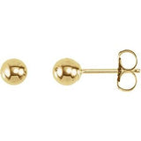 14K Yellow 4 mm Ball Earrings Siddiqui Jewelers