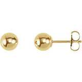 14K Yellow 5 mm Ball Earrings Siddiqui Jewelers