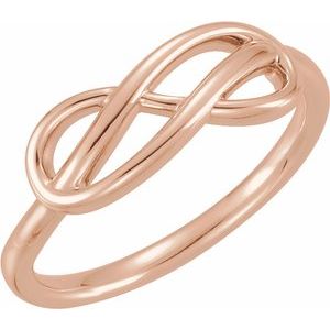14K Rose Double Infinity-Inspired Ring - Siddiqui Jewelers