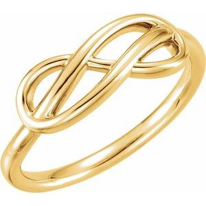 14K Yellow Double Infinity-Inspired Ring - Siddiqui Jewelers
