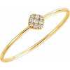 14K Yellow 1/8 CTW Diamond Petite Square Ring - Siddiqui Jewelers