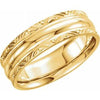 14K Yellow 6 mm Design-Engraved Band Size 5 - Siddiqui Jewelers