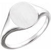 Continuum Sterling Silver 11x9 mm Oval Signet Ring-Siddiqui Jewelers