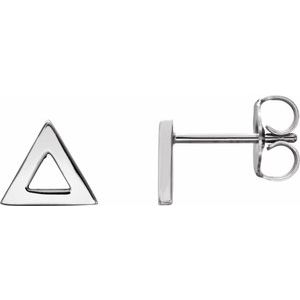 Sterling Silver Triangle Earrings - Siddiqui Jewelers