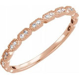 14K Rose .08 CTW Diamond Ring Size 7 - Siddiqui Jewelers