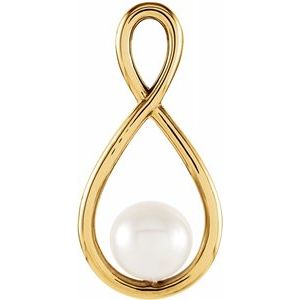14K Yellow Freshwater Cultured Pearl Pendant - Siddiqui Jewelers