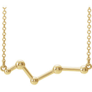 14K Yellow Constellation Bar 18" Necklace - Siddiqui Jewelers