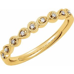 14K Yellow .04 CTW Diamond Ring Size 7-Siddiqui Jewelers